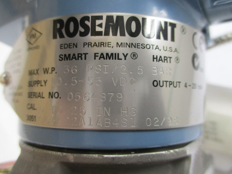 ROSEMOUNT 3051CG3A22A1AB4S1 10.5-55VDC 36PSI NSNP