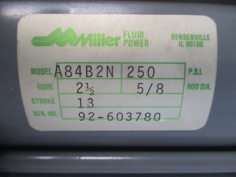 MILLER A84B2N 250PSI 2-1/2" UNMP