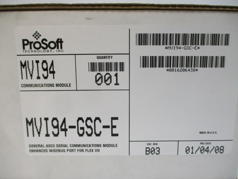 PROSOFT MVI94-GSC-E NSMP