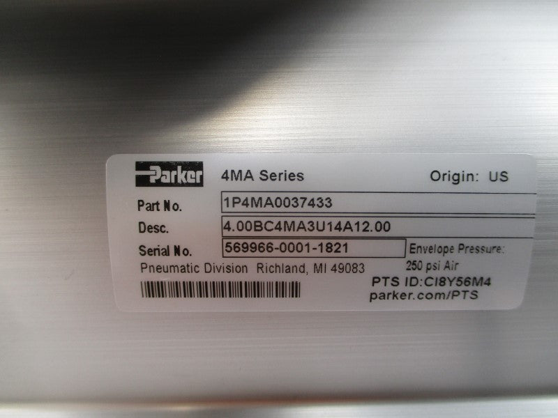 PARKER 1P4MA0037433 4.00BC4MA3U14A12.00 250PSI NSNP