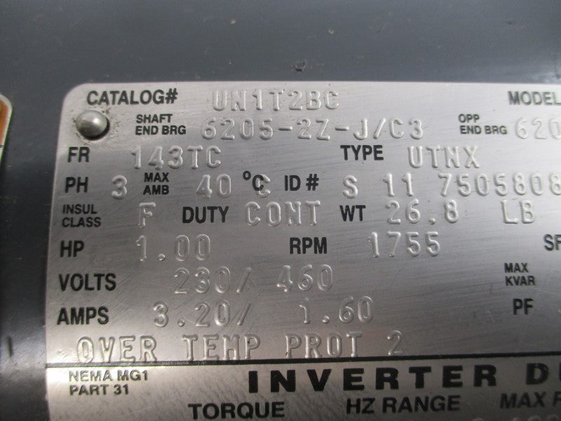 US MOTORS CF68 UN1T2BC 230/460V 3.20/1.60A NSMP