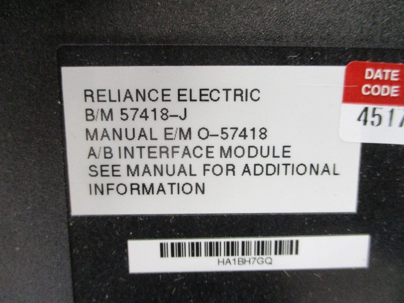 RELIANCE ELECTRIC 57C418 NSNP