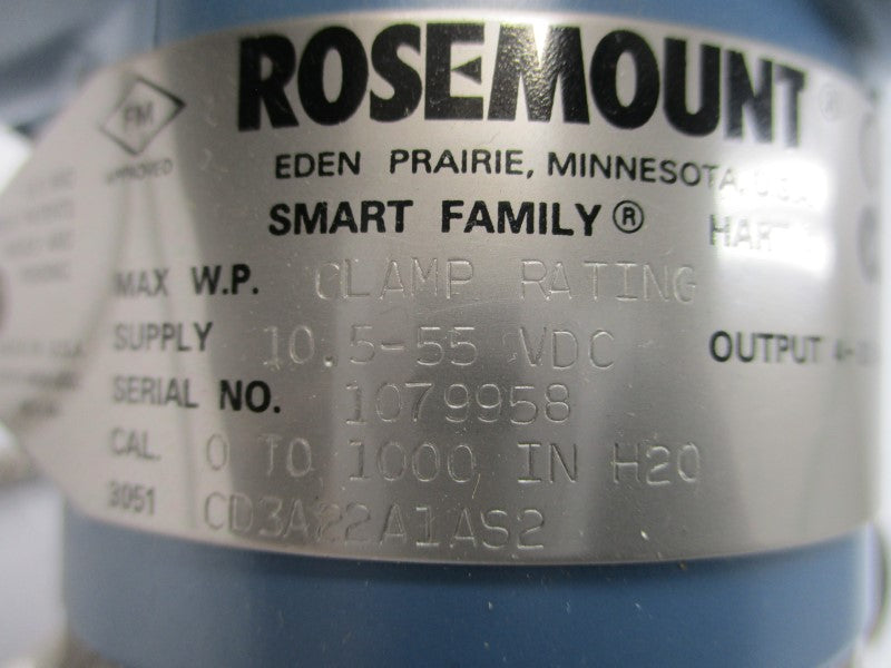 ROSEMOUNT 3051CD3A22A1AS2 10.5-55VDC NSNP