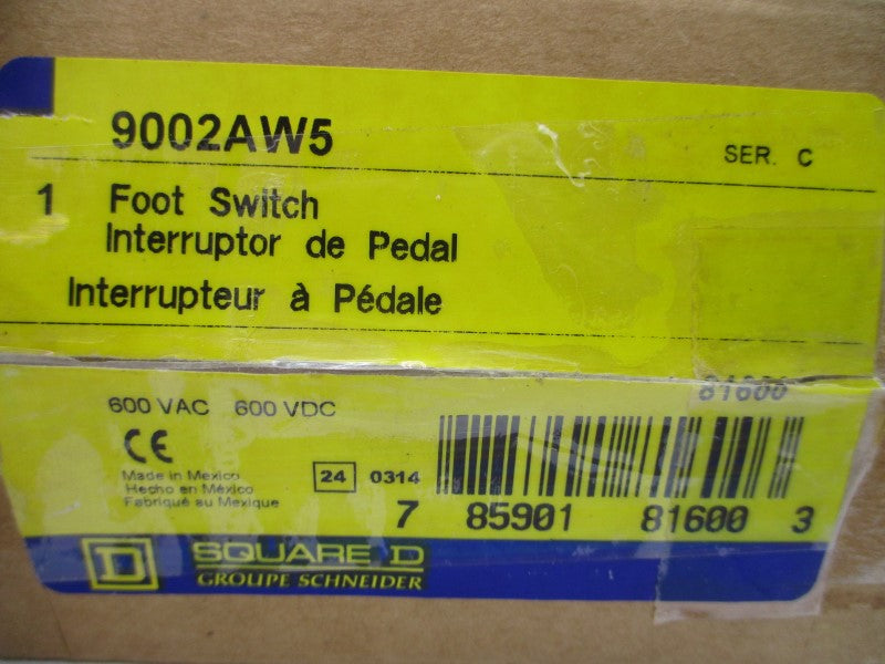 SQUARE D 9002AW5 SER. C 600VAC NSMP