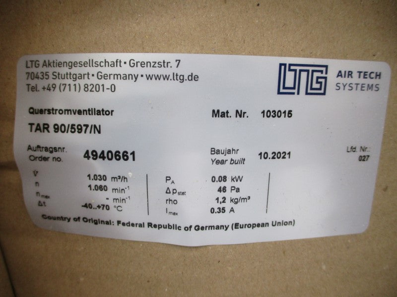 LTG TAR90/597/N 103015 4940661 NSFS