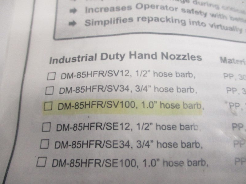 NOZZLE DM-85HFR/SV100 NSMP