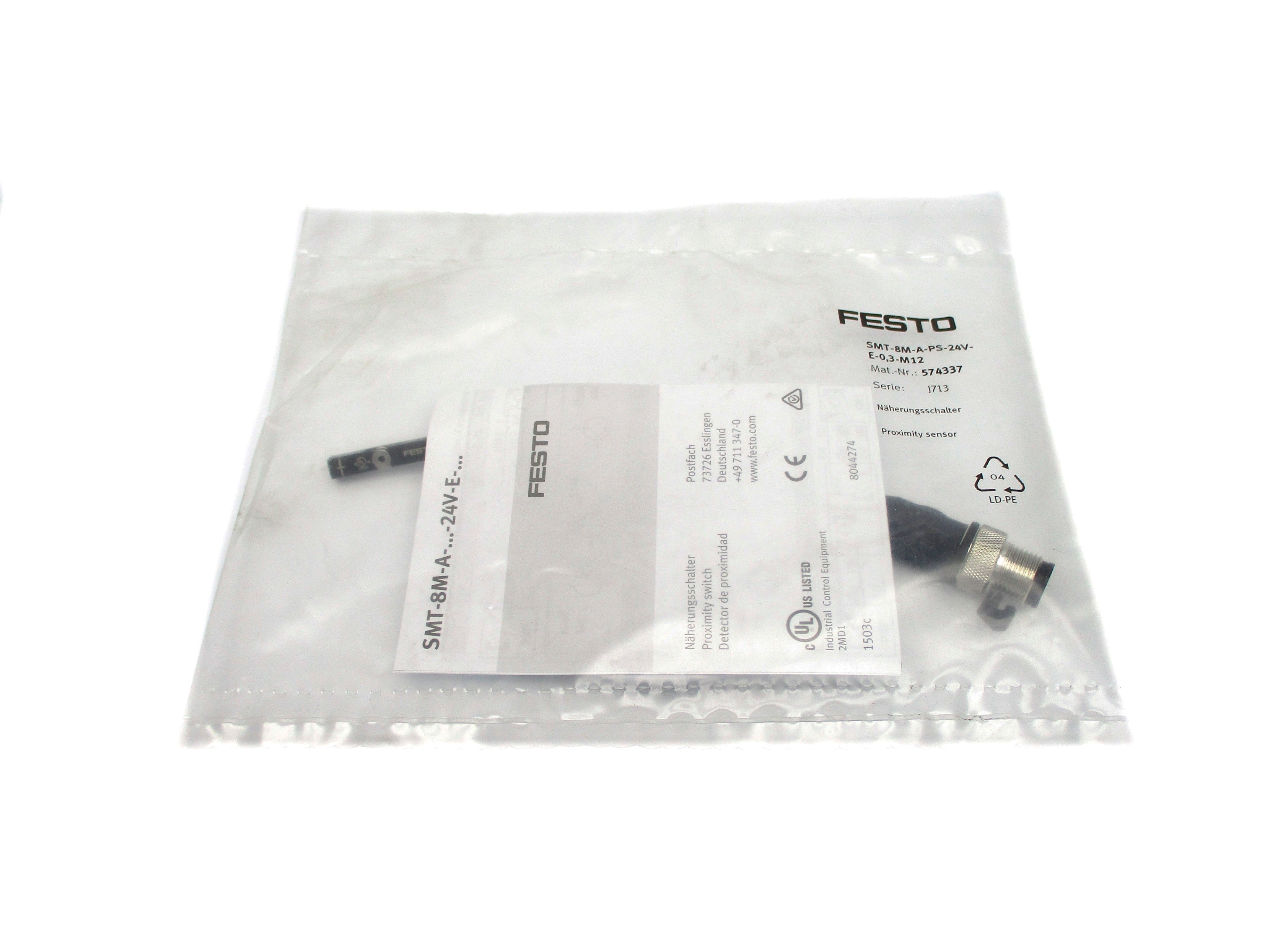 FESTO SMT-8M-A-PS-24V-E-0.3-M12 574337 NSMP