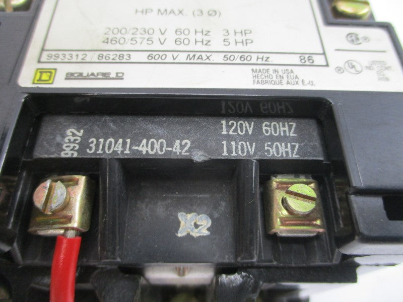 SQUARE D 8502SBO2V02S SER. A 110/120V 18A NSMP