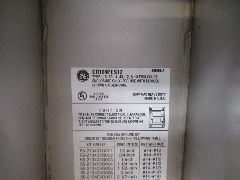GENERAL ELECTRIC CR104PES14 SER. A 600V (AS PICTURED) NSMP