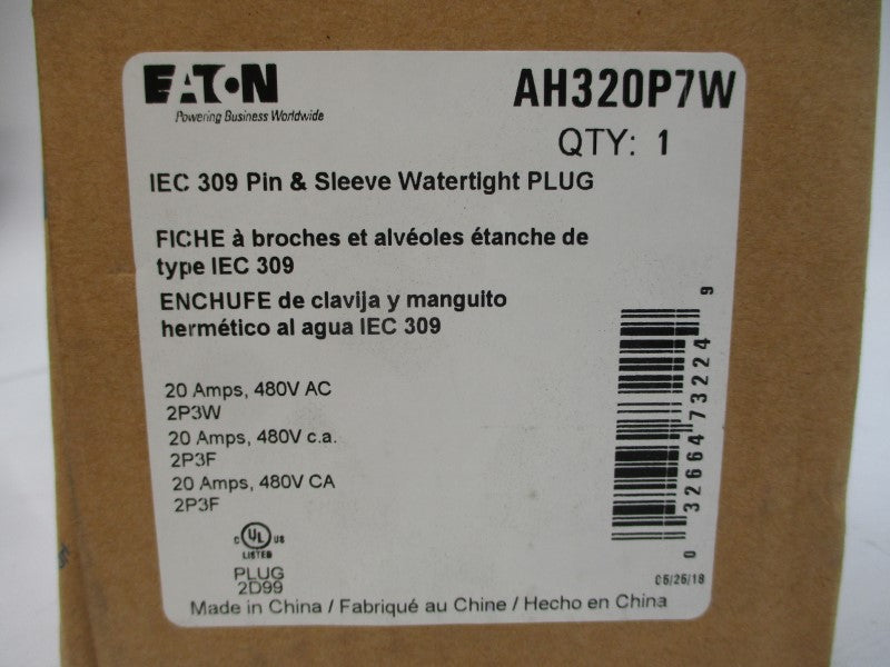 EATON AH320P7W 480VAC 20A NSMP