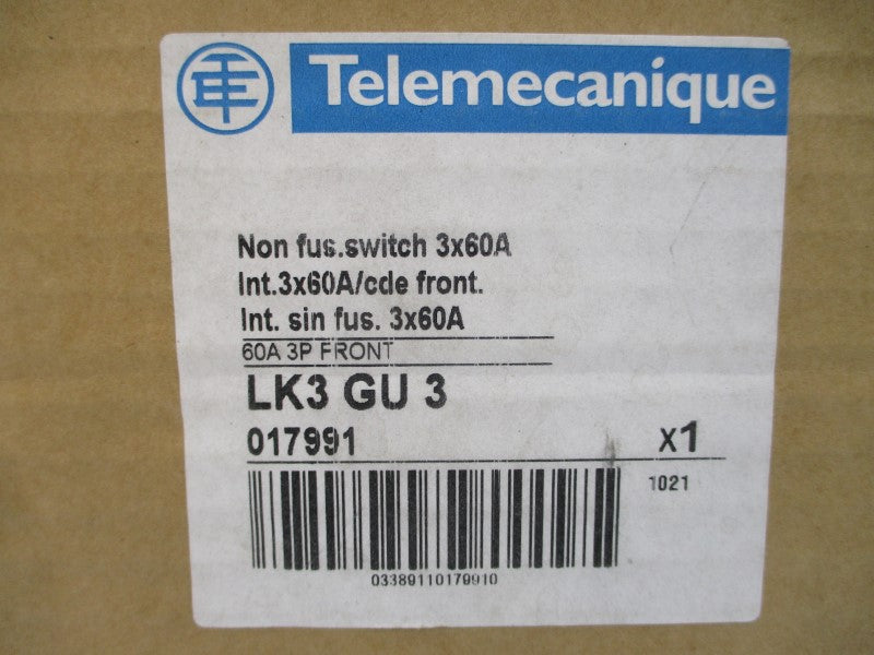 TELEMECANIQUE LK3GU3 600VAC 60A NSMP