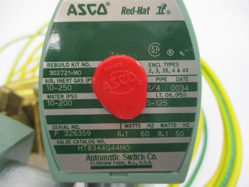 ASCO HT8344G44MO 110/120V 10-250PSI 1/4" NSMP