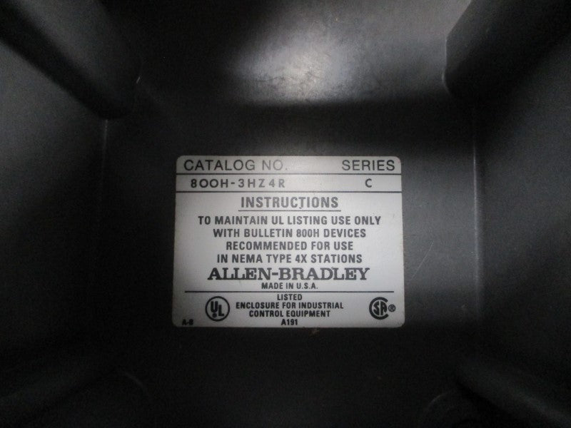 ALLEN BRADLEY 800H-3HZ4R SER. C (BR/YL) NSMP