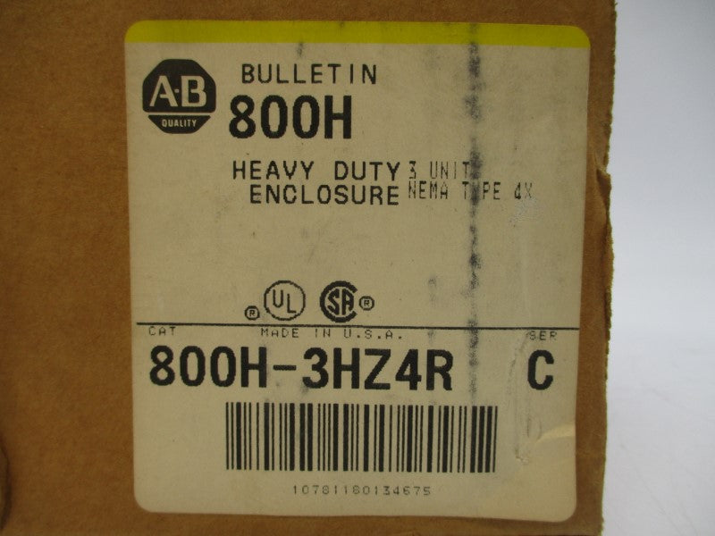 ALLEN BRADLEY 800H-3HZ4R SER. C (BR/YL) NSMP