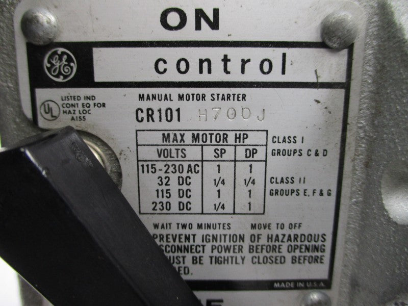GENERAL ELECTRIC CR101H700J 115/230VAC NSMP