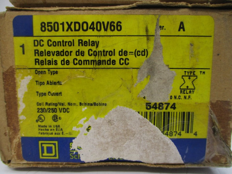 SQUARE D 8501XDO40V66 SER. A 230/250VDC NSMP