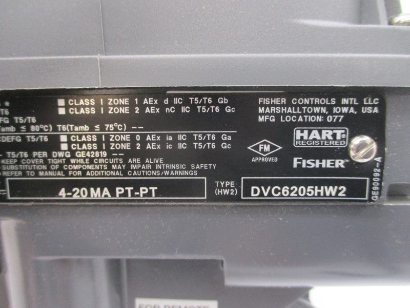 FISHER DVC6205HW2 30VDC 145PSI NSMP