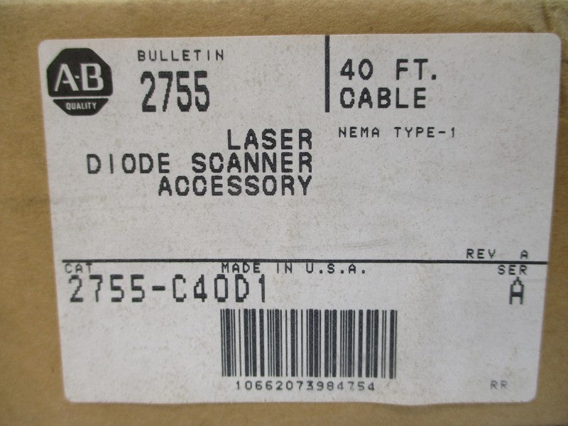 ALLEN BRADLEY 2755-C40D1 SER. A 40' NSMP
