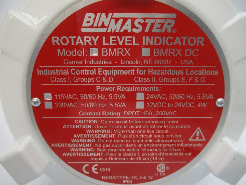 BIN MASTER 730-0504 BMRX 115VAC 10A NSMP