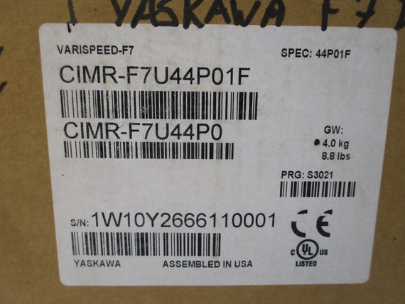 YASKAWA CIMR-F7U44P0 380-480VAC 10.4A NSMP
