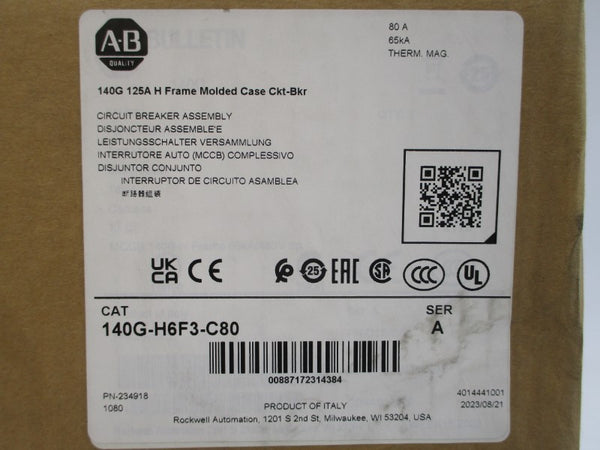 ALLEN BRADLEY 140G-H6F3-C80 SER. A 480V 800A NSMP
