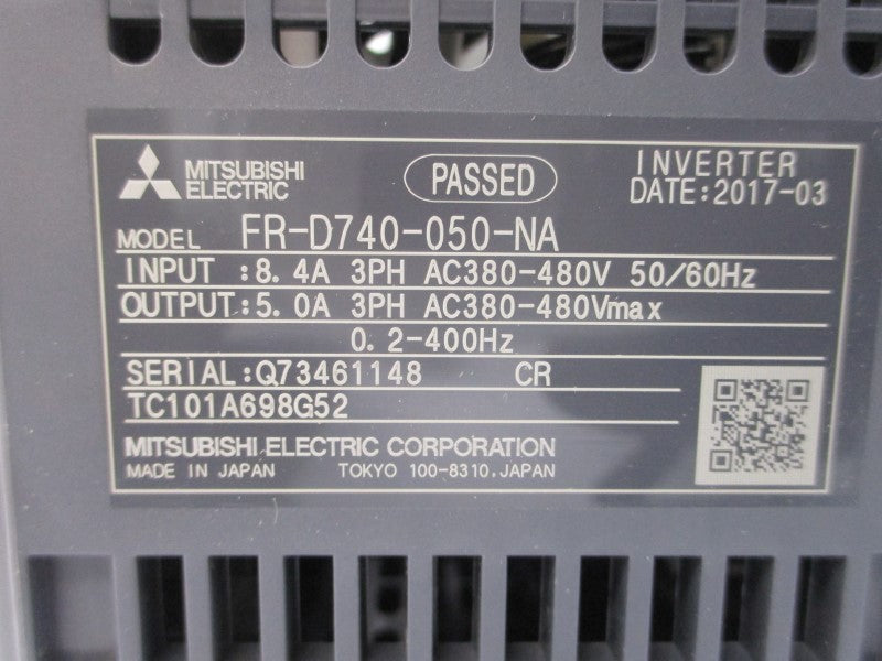 MITSUBISHI FR-D740-050-NA 380-480VAC 8.4A NSMP