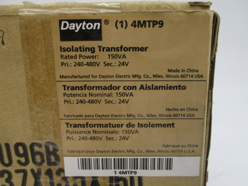 DAYTON 4MTP9 240-480V 6.25A NSMP