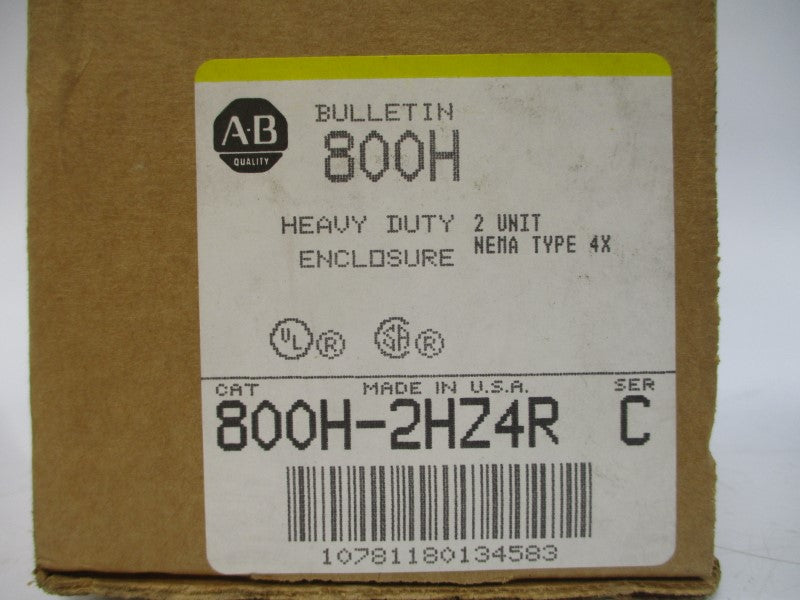 ALLEN BRADLEY 800H-2HZ4R SER. C (BR/YL) NSMP