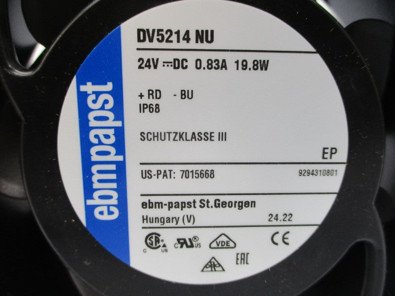 FAN DV5214NU 24VDC 0.83A NSMP