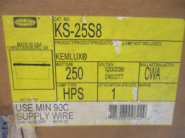 HUBBELL KS-25S8 277V 2.6A NSMP