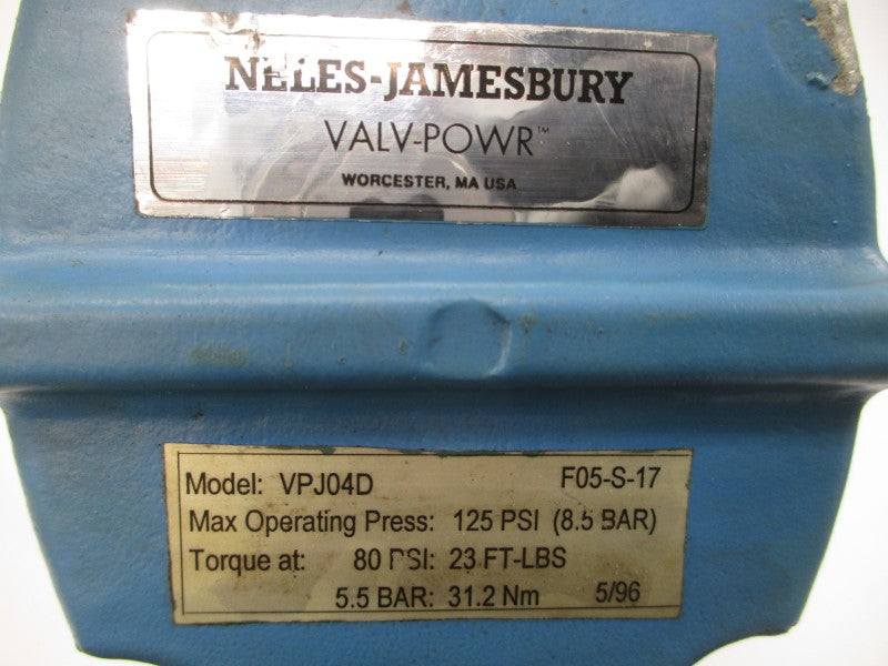 NELES-JAMESBURY VPJ04D F05-S-17 125PSI UNMP