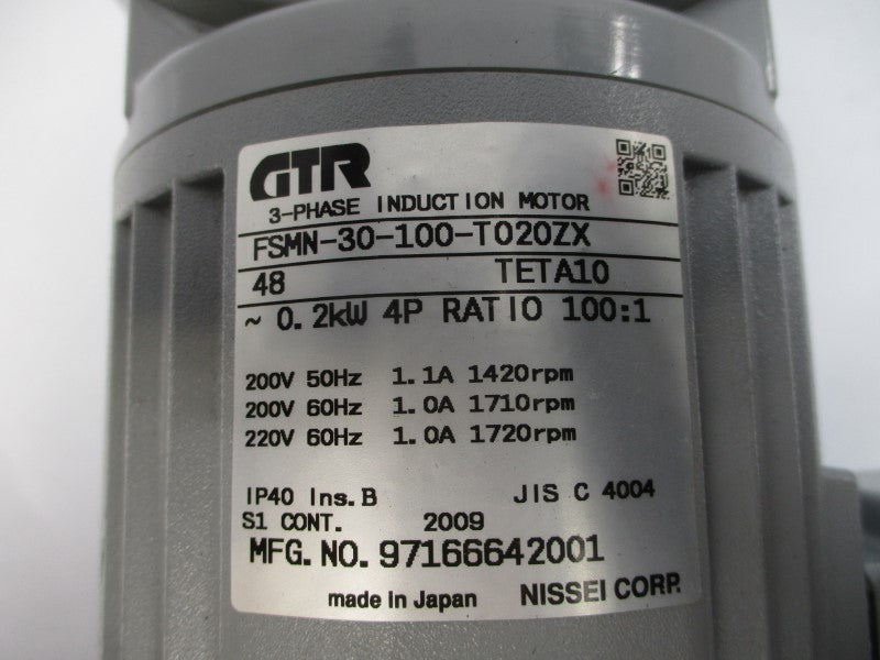 GTR FSMN-30-100-T020ZX48 200/220V 1.0/1.1A (MISSING COVER) NSNP