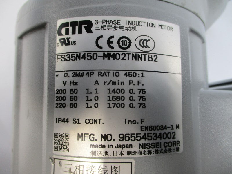 GTR FS35N450-MM02TNNTB2 200/220V 1.0/1.1A NSNP