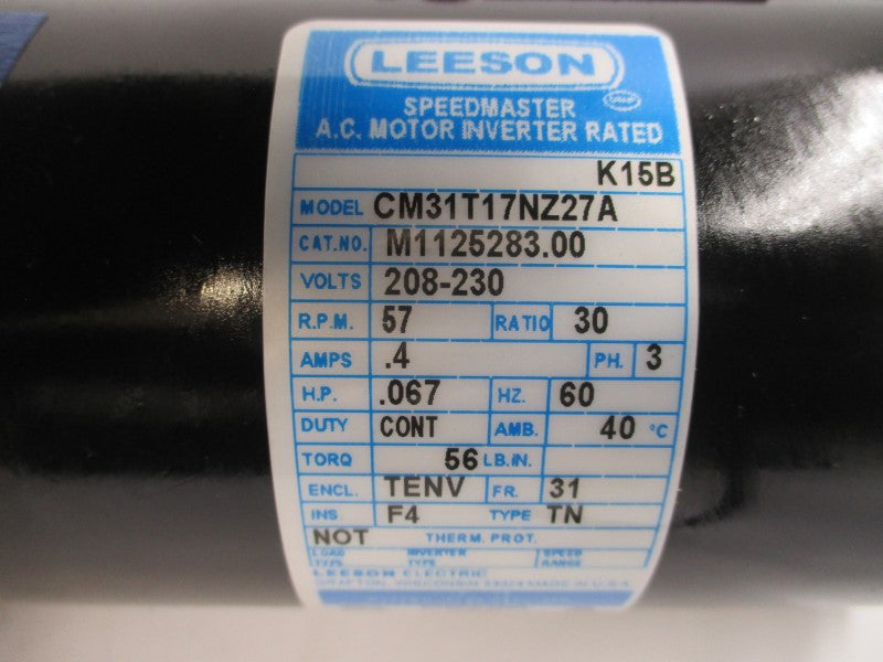 LEESON M1125283.00 CM31T17NZ27A 208-230VAC .4A NSNP