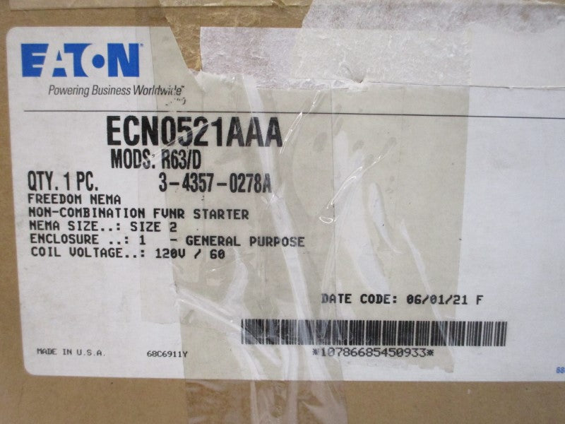 EATON ECN0521AAA 3-4357-0278A 110-120V 45A NSMP