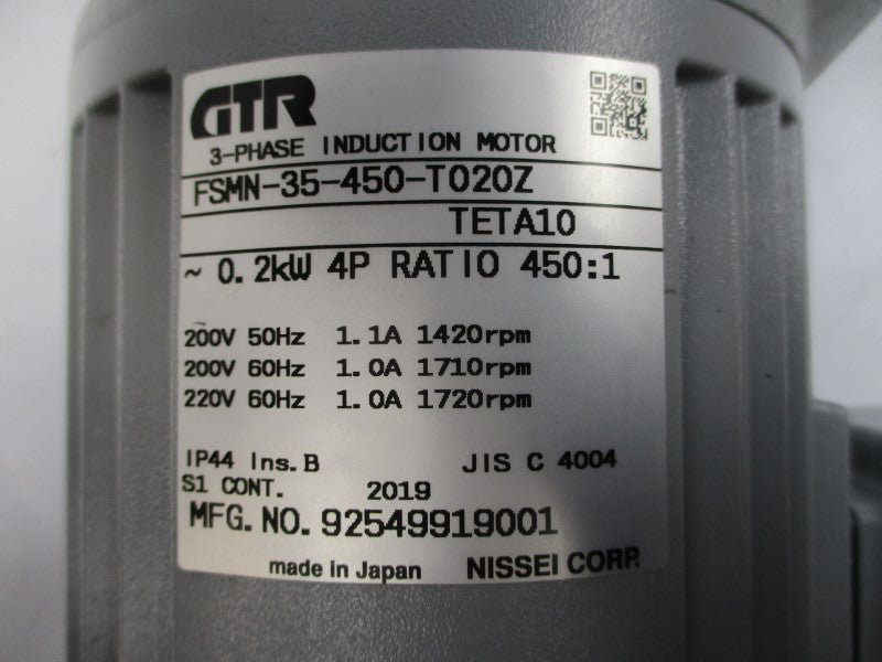 GTR FSMN-35-450-T020Z 200/220V 1.0/1.1A NSNP