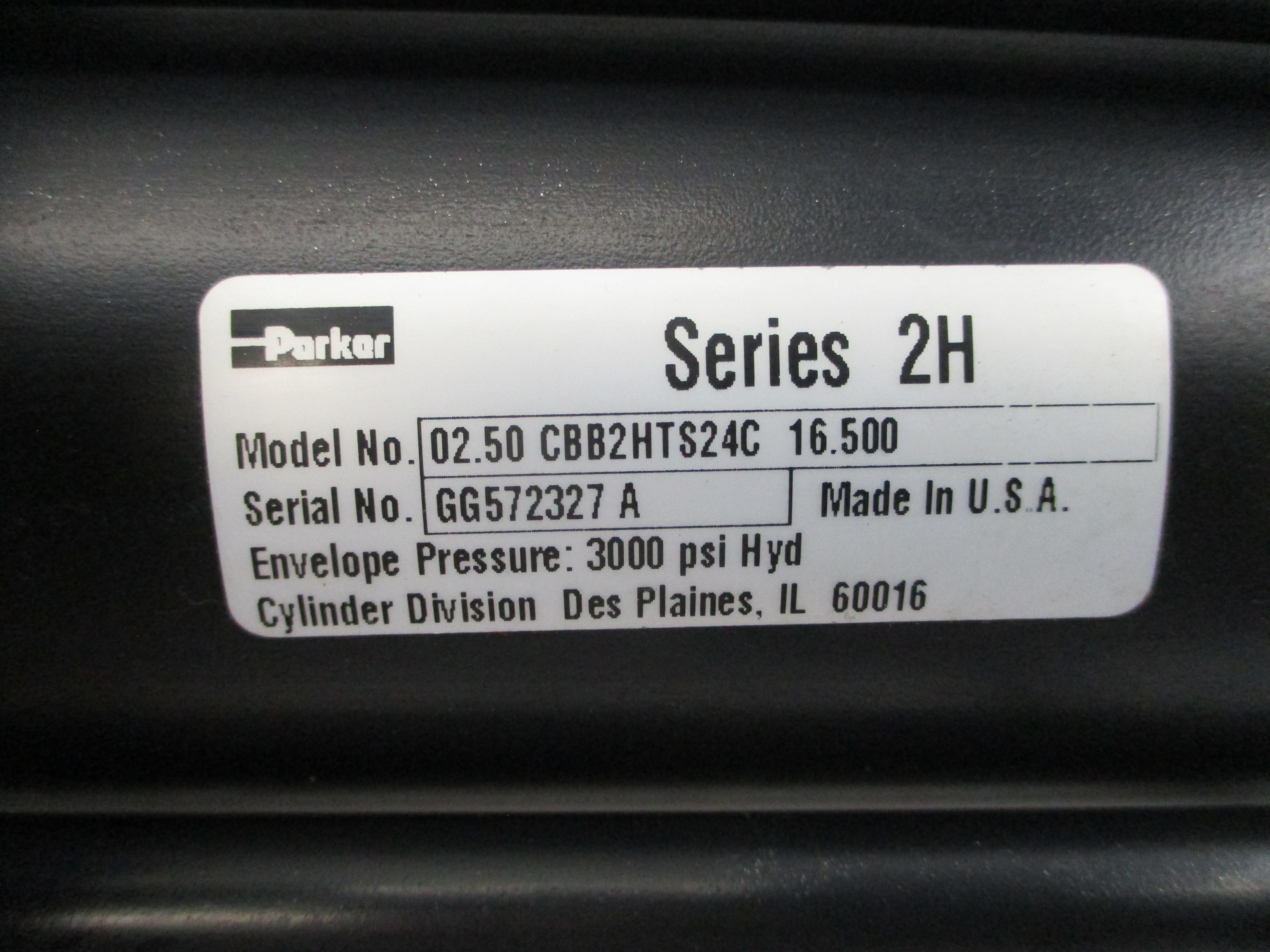 PARKER 02.50CBB2HTS24C16.500 SER. 2H 3000PSI NSNP