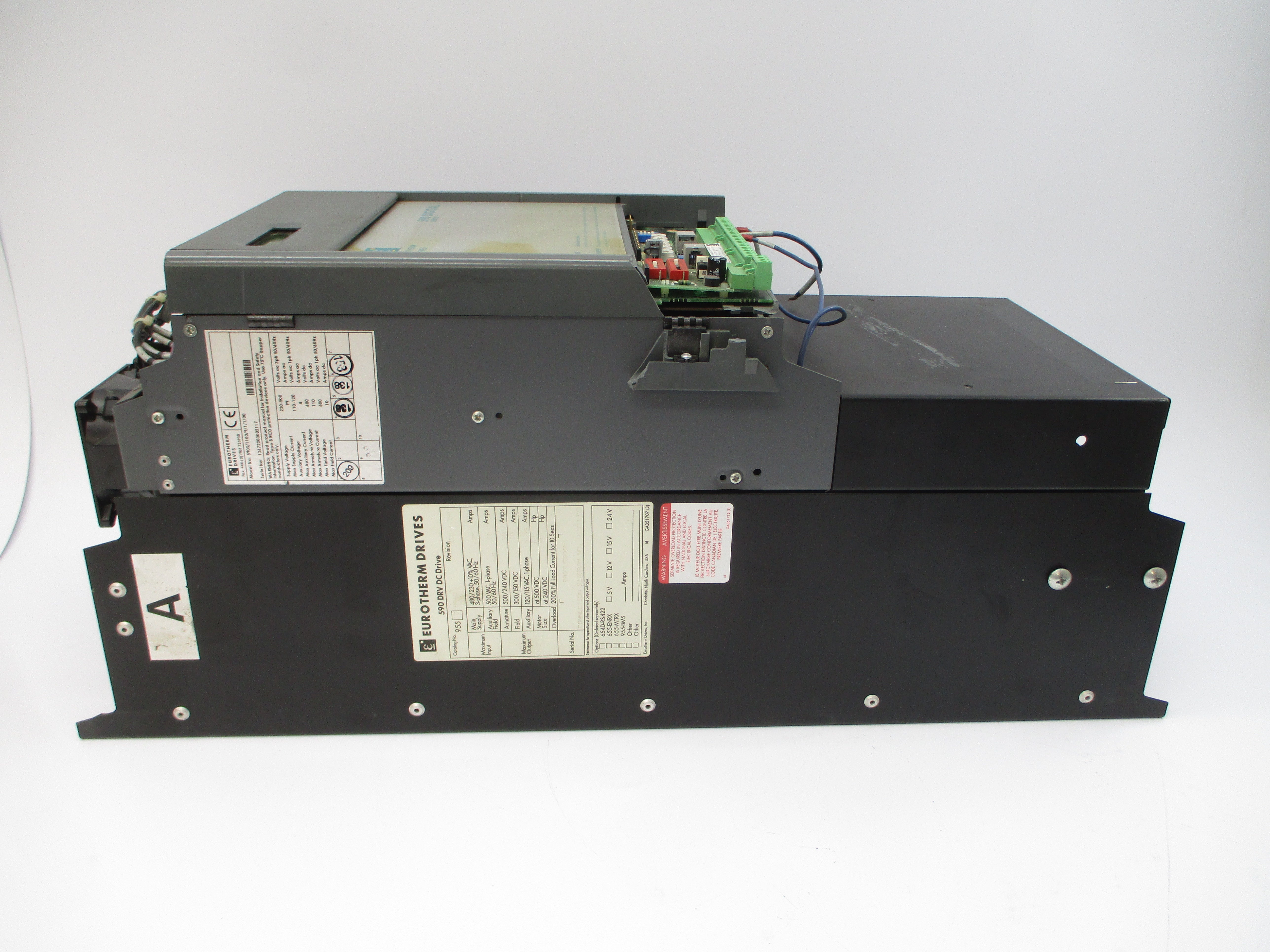 EUROTHERM DRIVES 955DBR62 480/230VAC 85A REV. 6.09 (AS PICTURED) UNMP