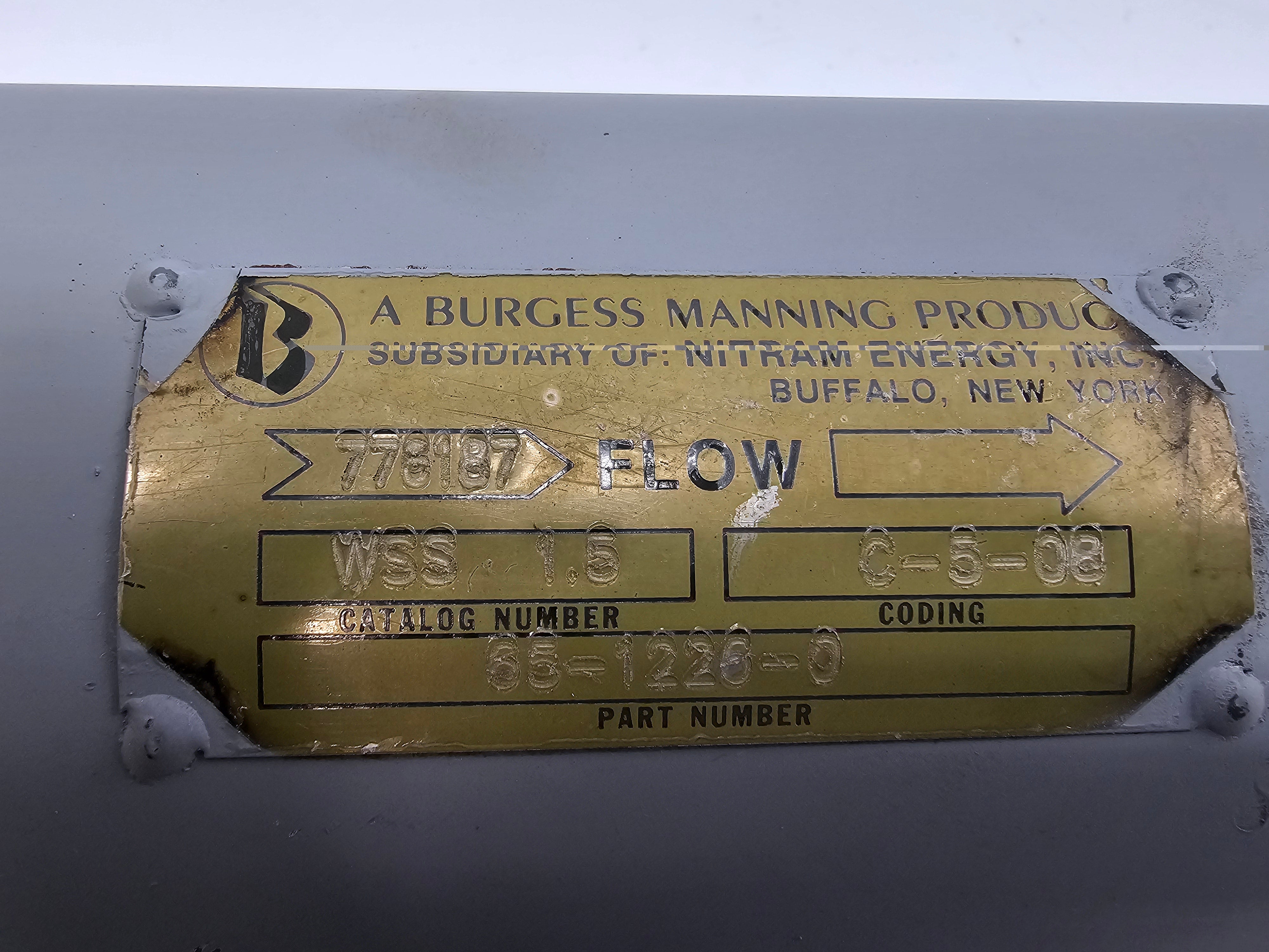 BURGESS MANNING 85-1228-0 WSS1.5 NSNP