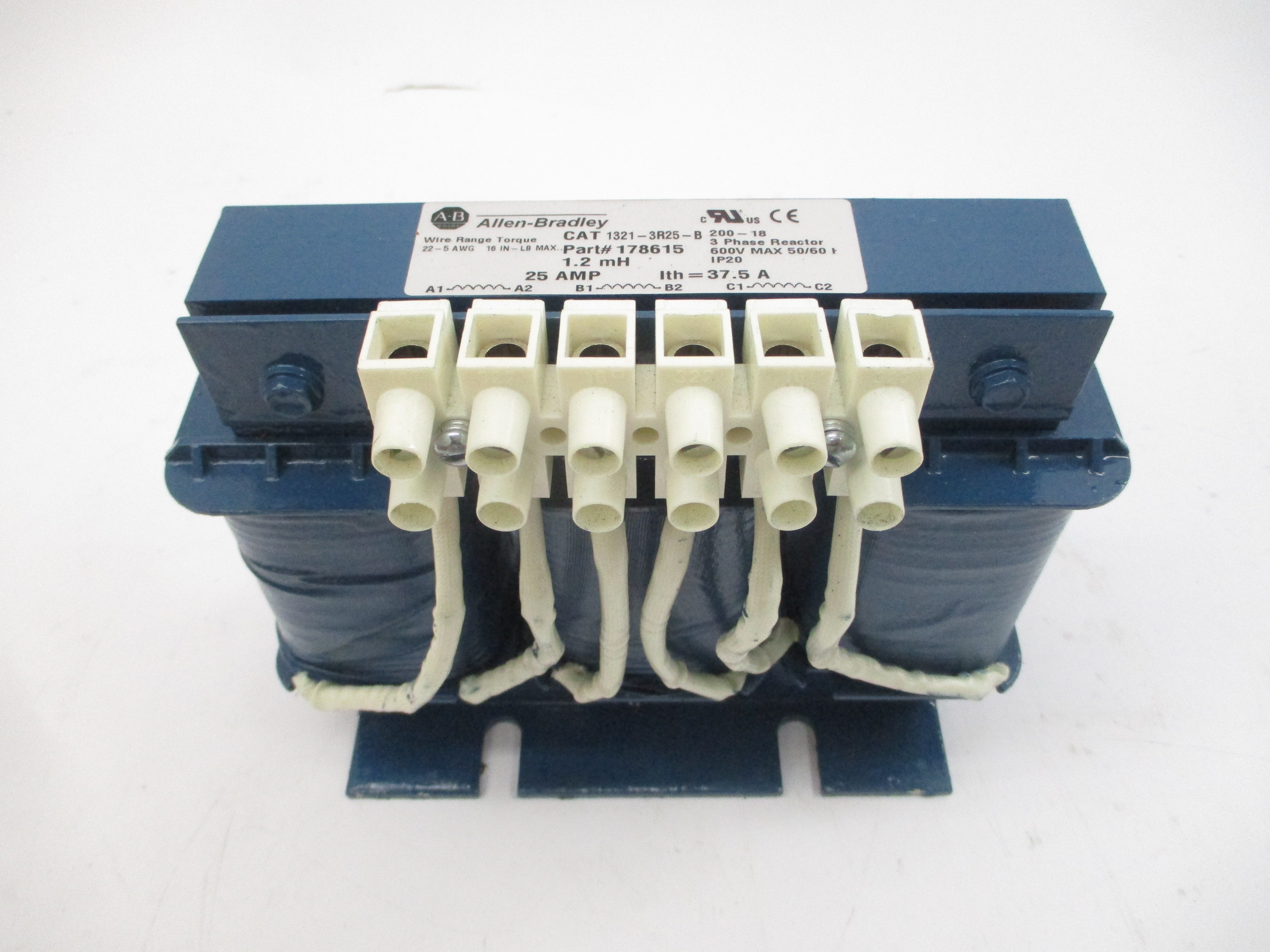 ALLEN BRADLEY 1321-3R25-B SER. A 600V 25A (BR/WH) NSMP