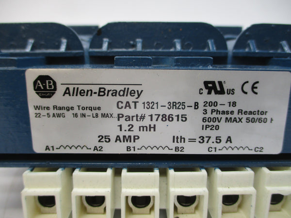 ALLEN BRADLEY 1321-3R25-B SER. A 600V 25A (BR/WH) NSMP