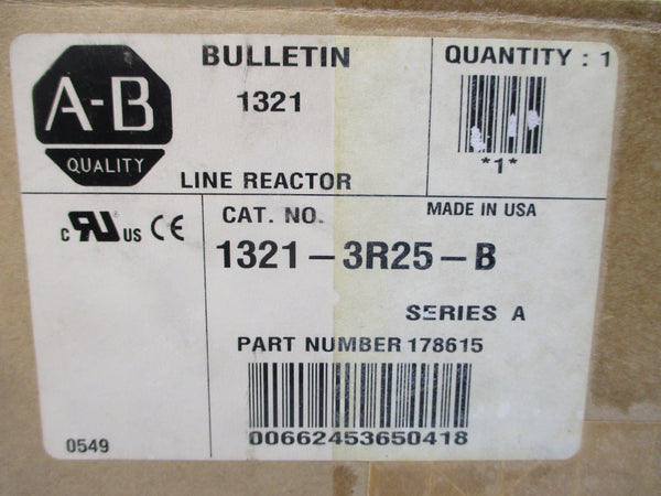 ALLEN BRADLEY 1321-3R25-B SER. A 600V 25A (BR/WH) NSMP