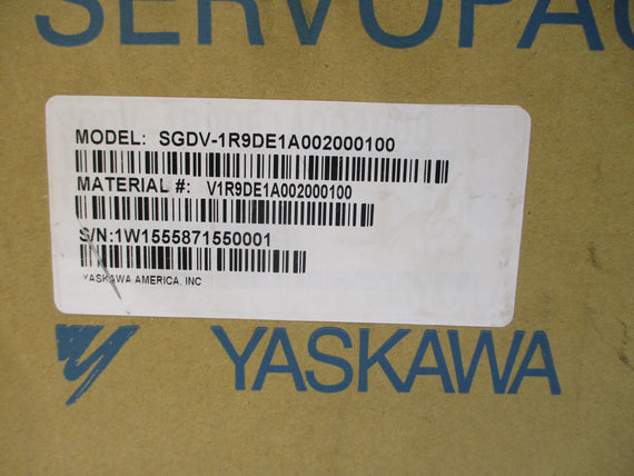 YASKAWA SGDV-1R9DE1A002000100 380-480VDC 1.2A NSMP
