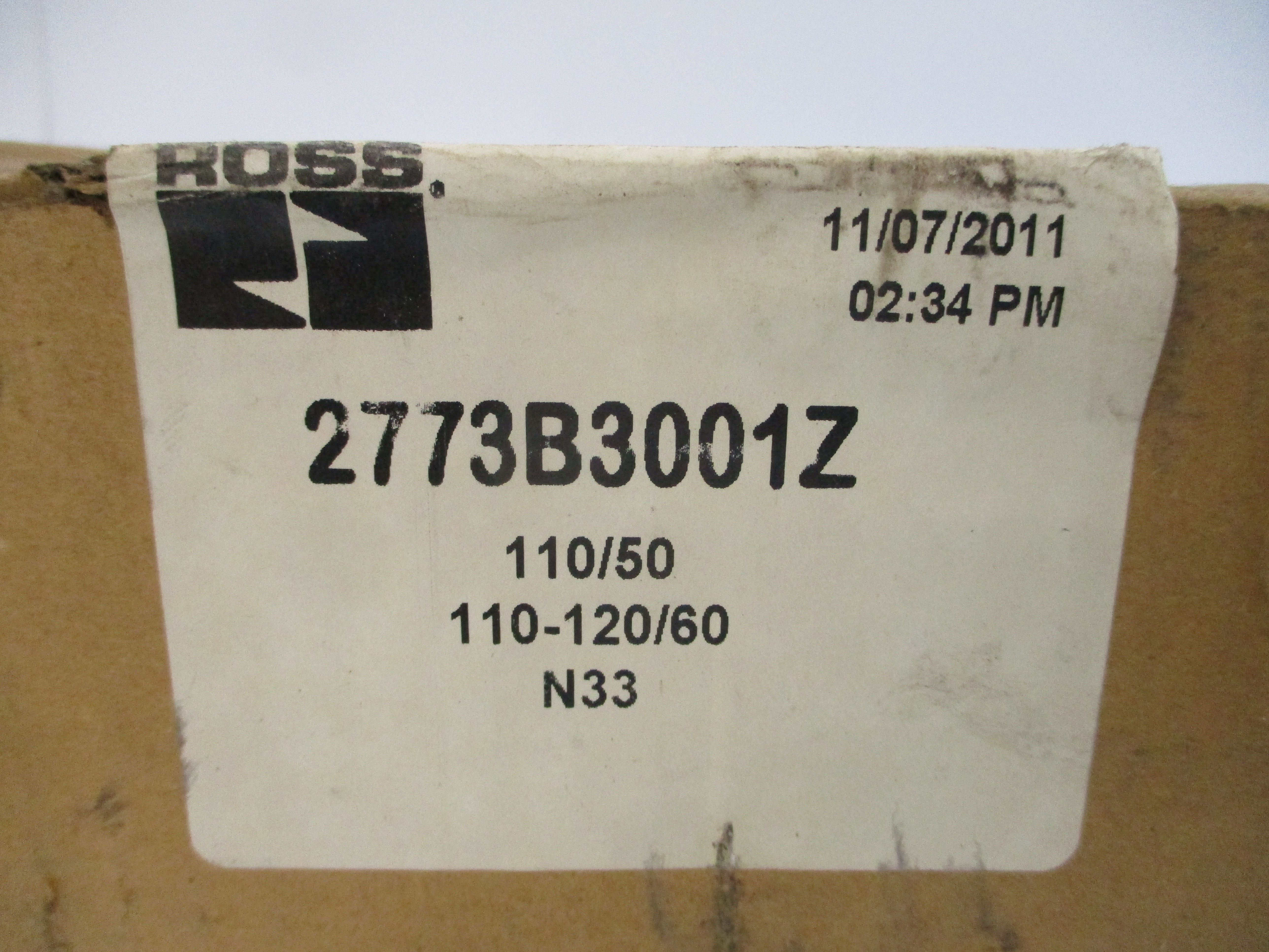 ROSS 2773B3001Z 110-120V 150PSI NSMP