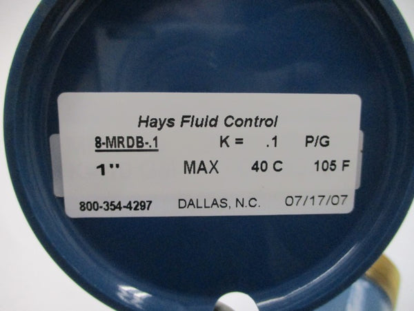 HAYS 8-MRDB-.1 1" NSNP