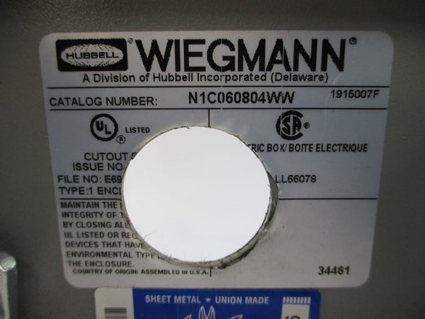 HUBBELL N1C060804WW UNMP