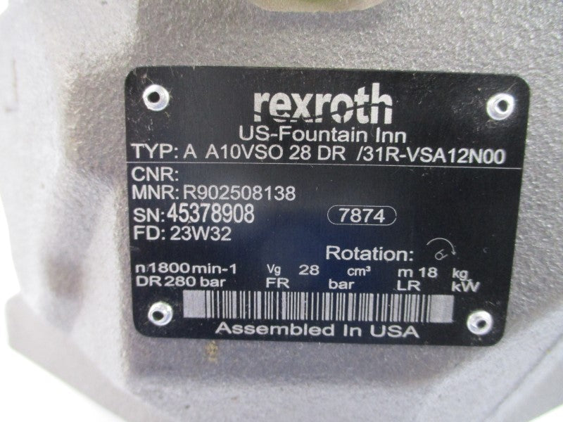 REXROTH R902508138 AA10VSO28DR/31R-VSA12N00 NSNP