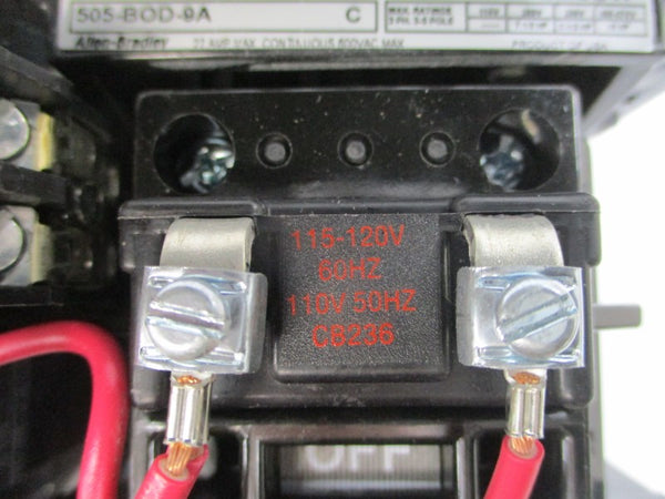 ALLEN BRADLEY 505-BOD-9A SER. C 110/115-120V 27A (BR/WH) NSMP
