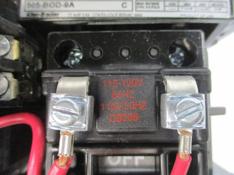 ALLEN BRADLEY 505-BOD-9A SER. C 110/115-120V 27A (BR/WH) NSMP
