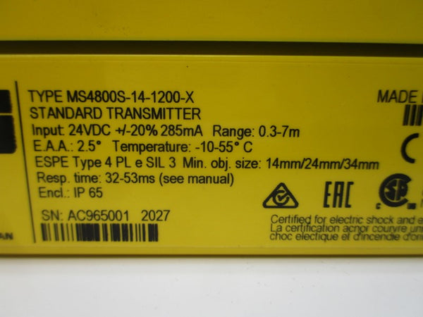 OMRON MS4800S-14-1200-X 24VDC NSNP